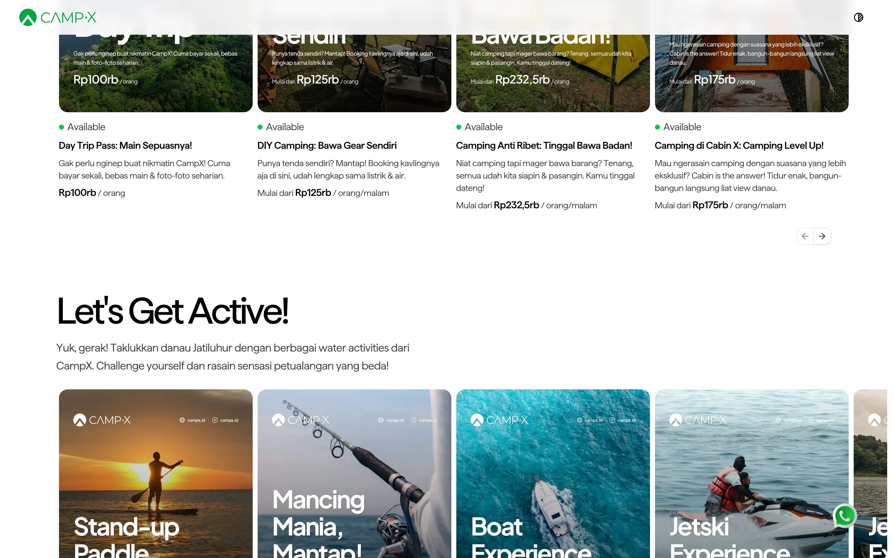 CampX Holiday Park, further down the page