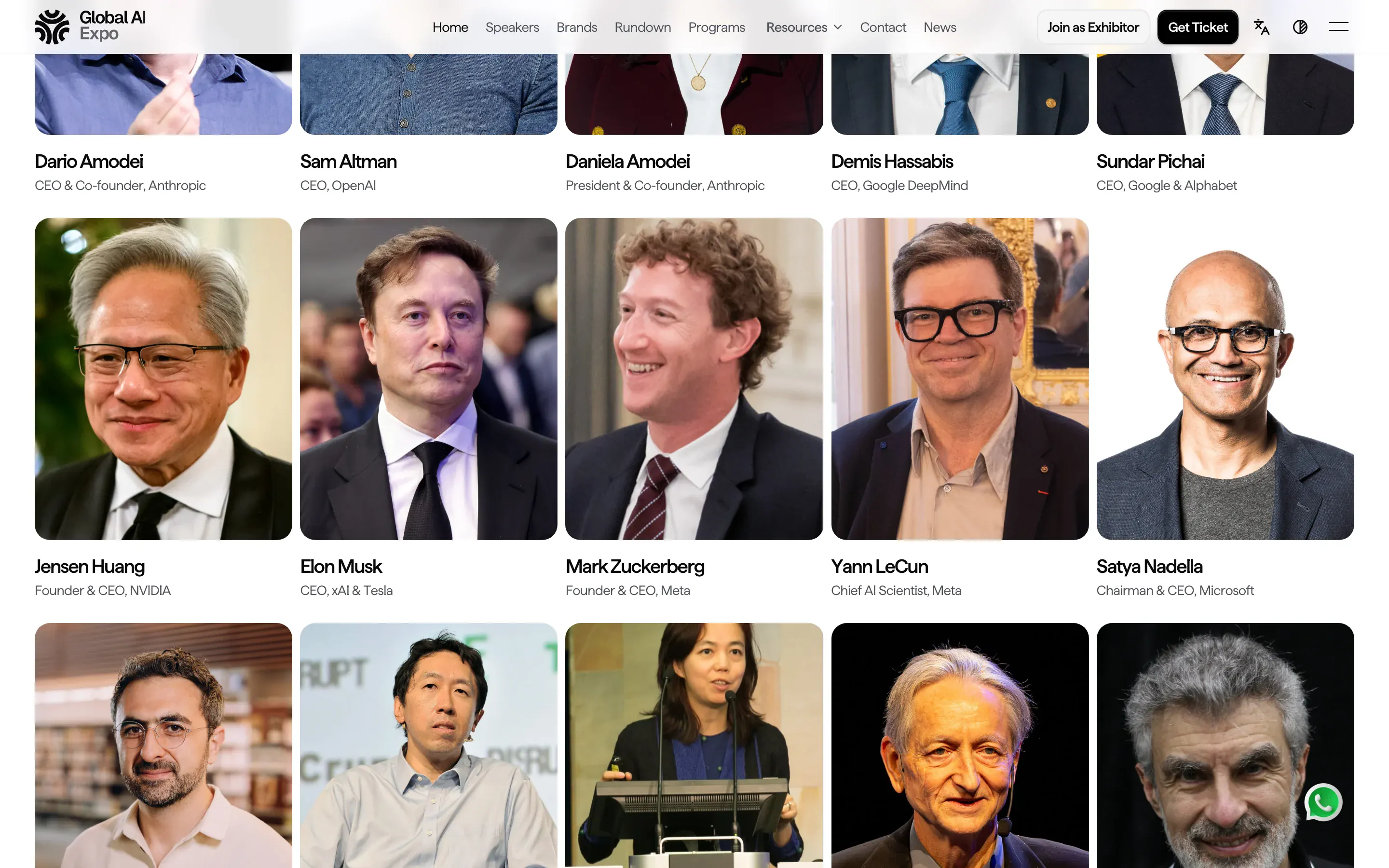 Global AI Expo, further down the page