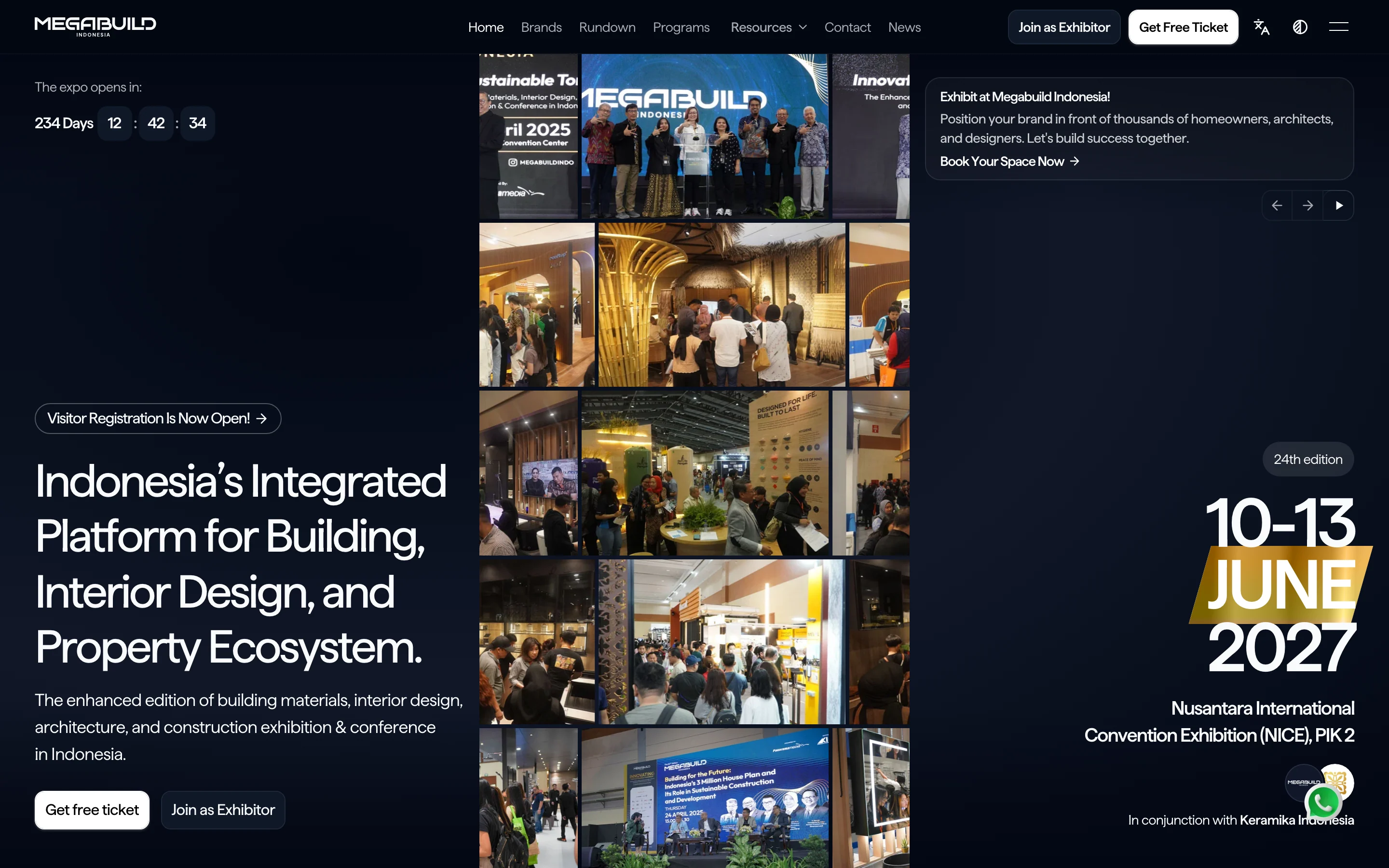 Megabuild Indonesia on a desktop browser