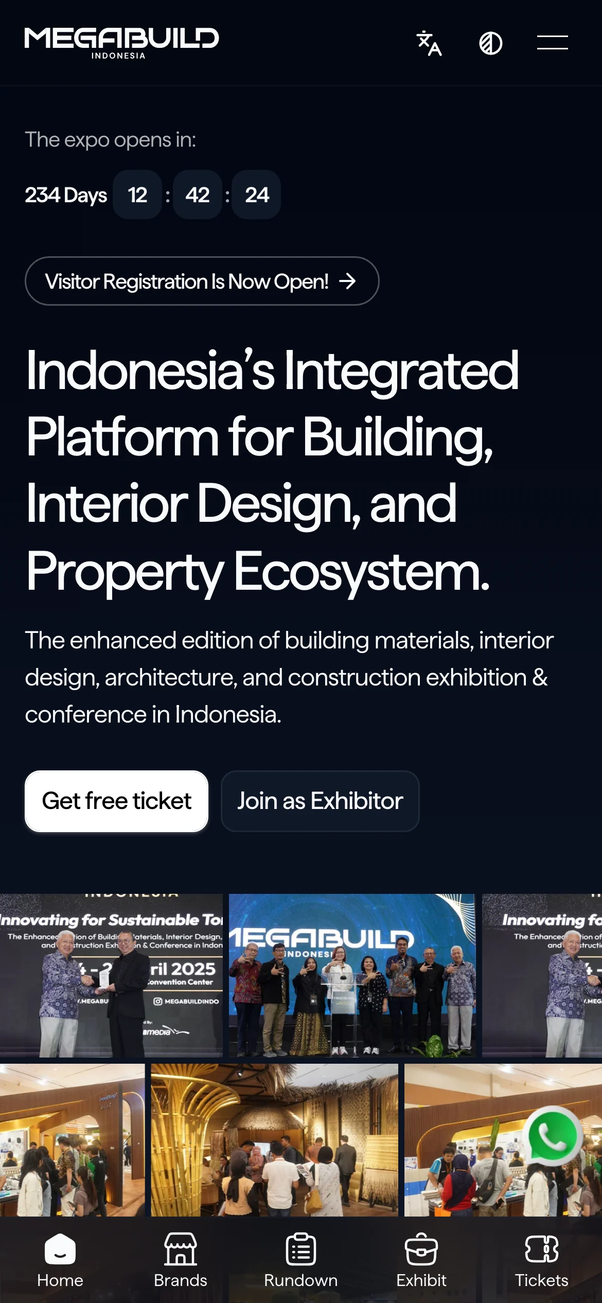 Megabuild Indonesia on a phone