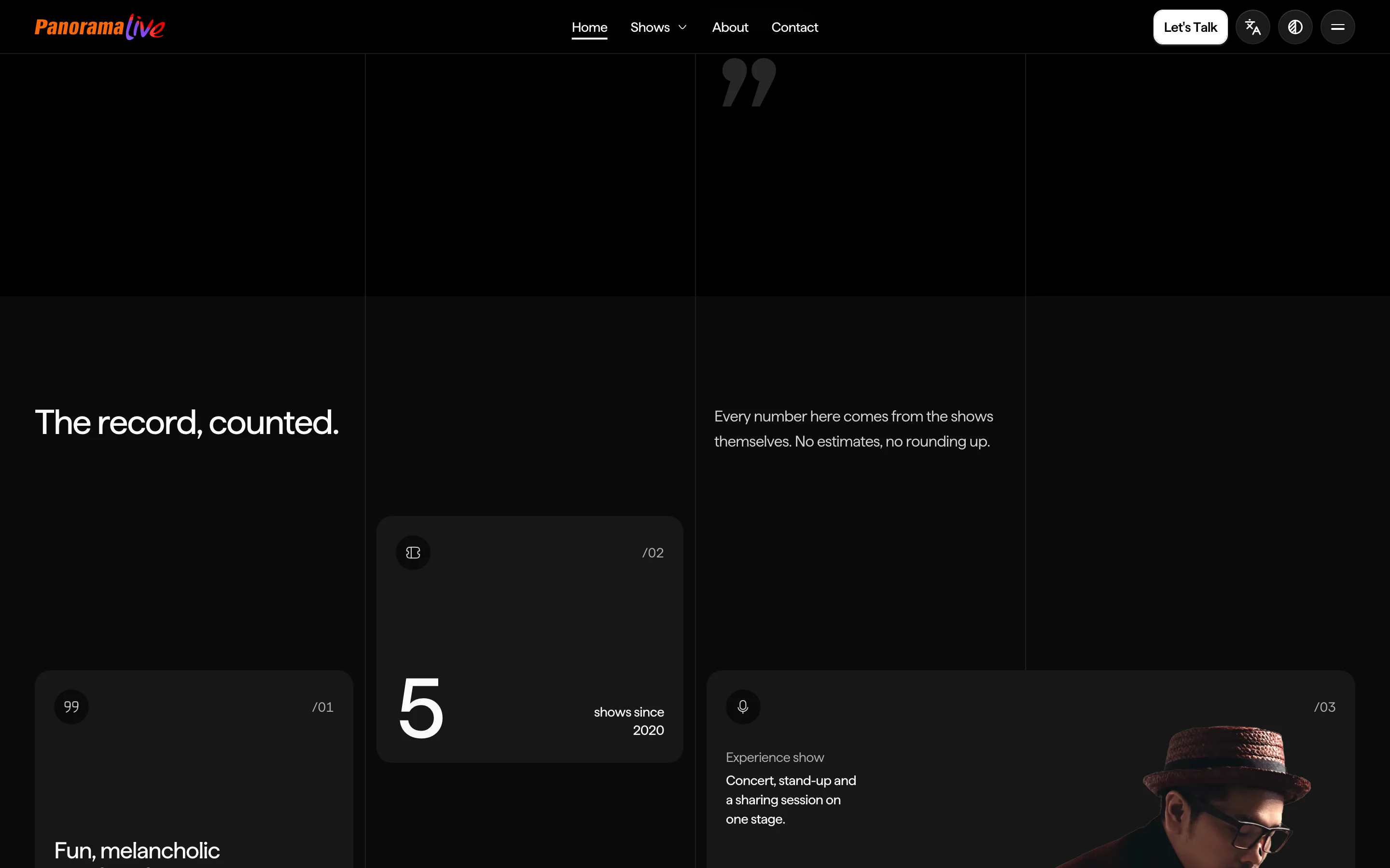 Panorama Live, further down the page